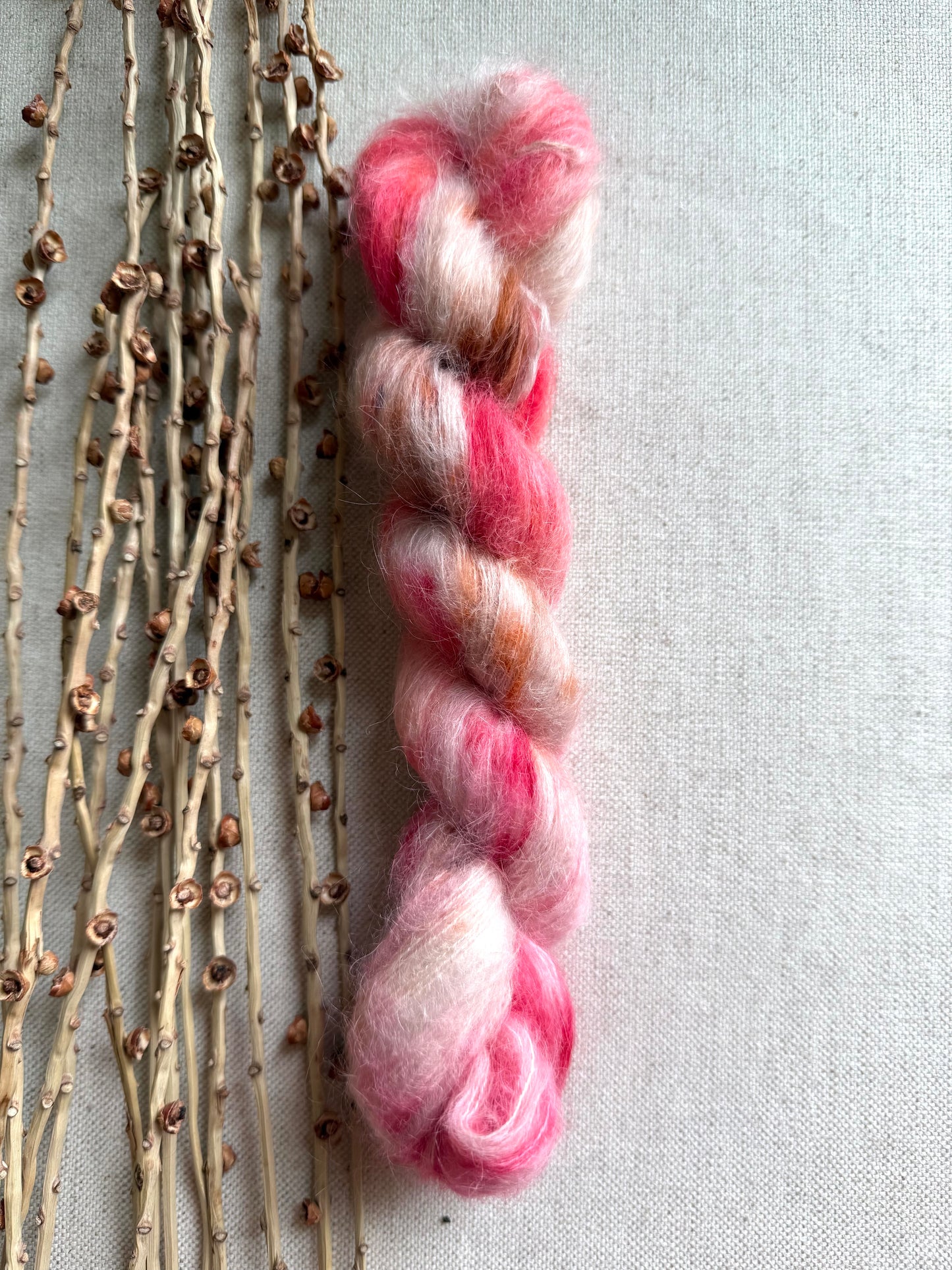Strawberry Field Suri Alpaca Silk