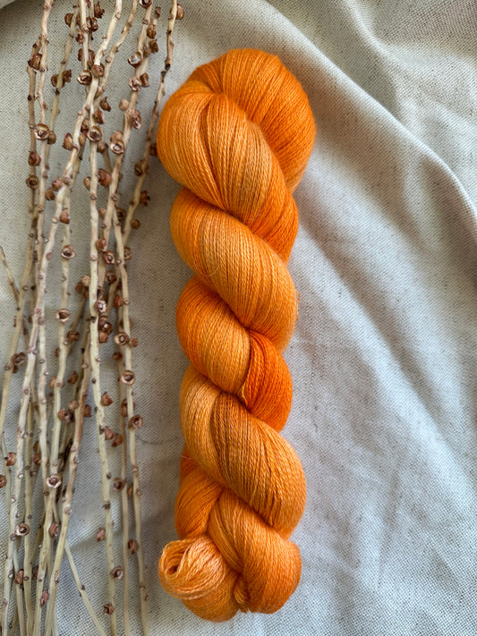 Shades of Orange Untreated Baby Alpaca Silk Cashmere