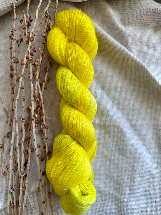 Shades of Yellow Untreated Baby Alpaca Silk Cashmere