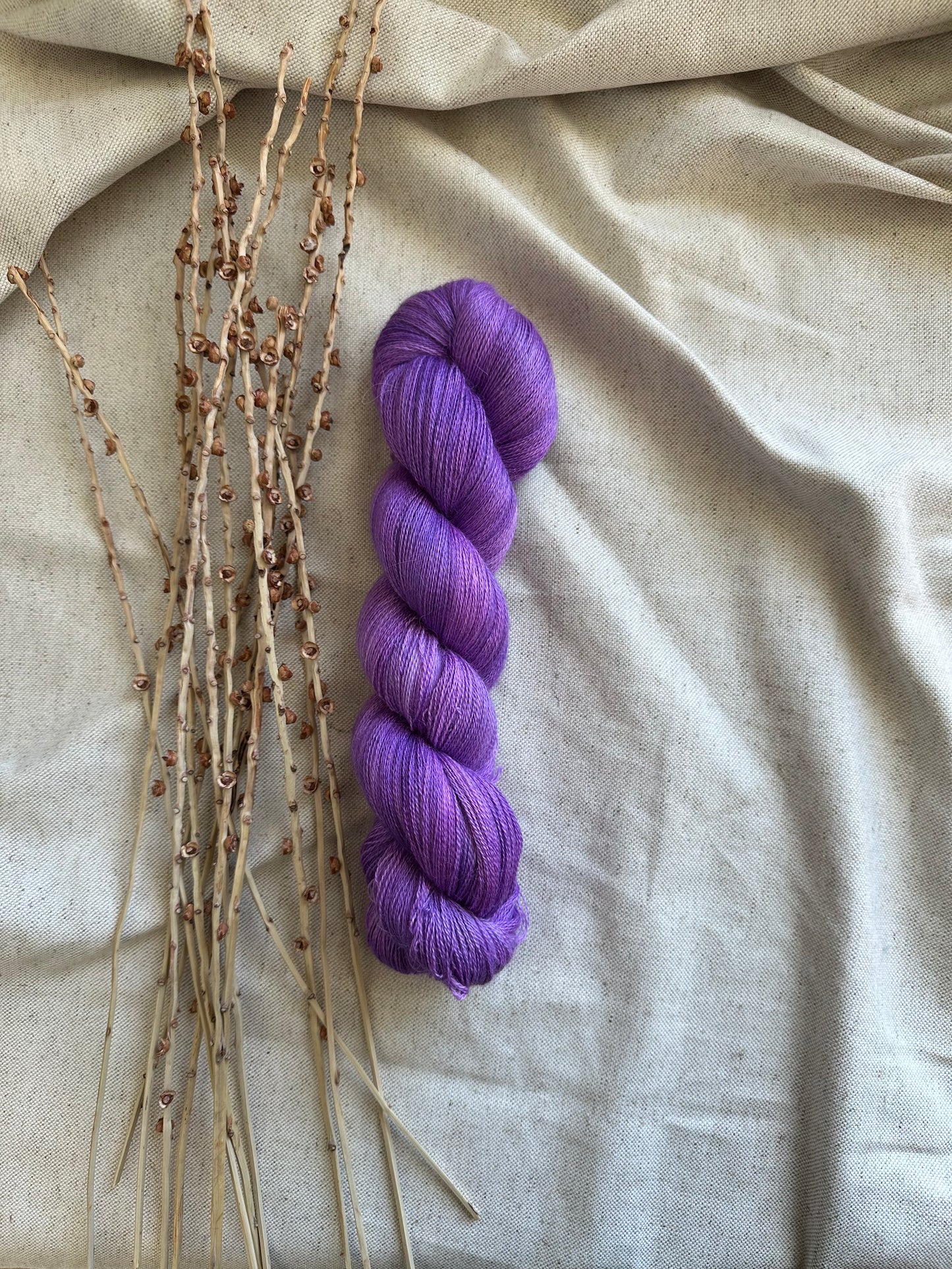 Shades of Purple Untreated Baby Alpaca Silk Cashmere