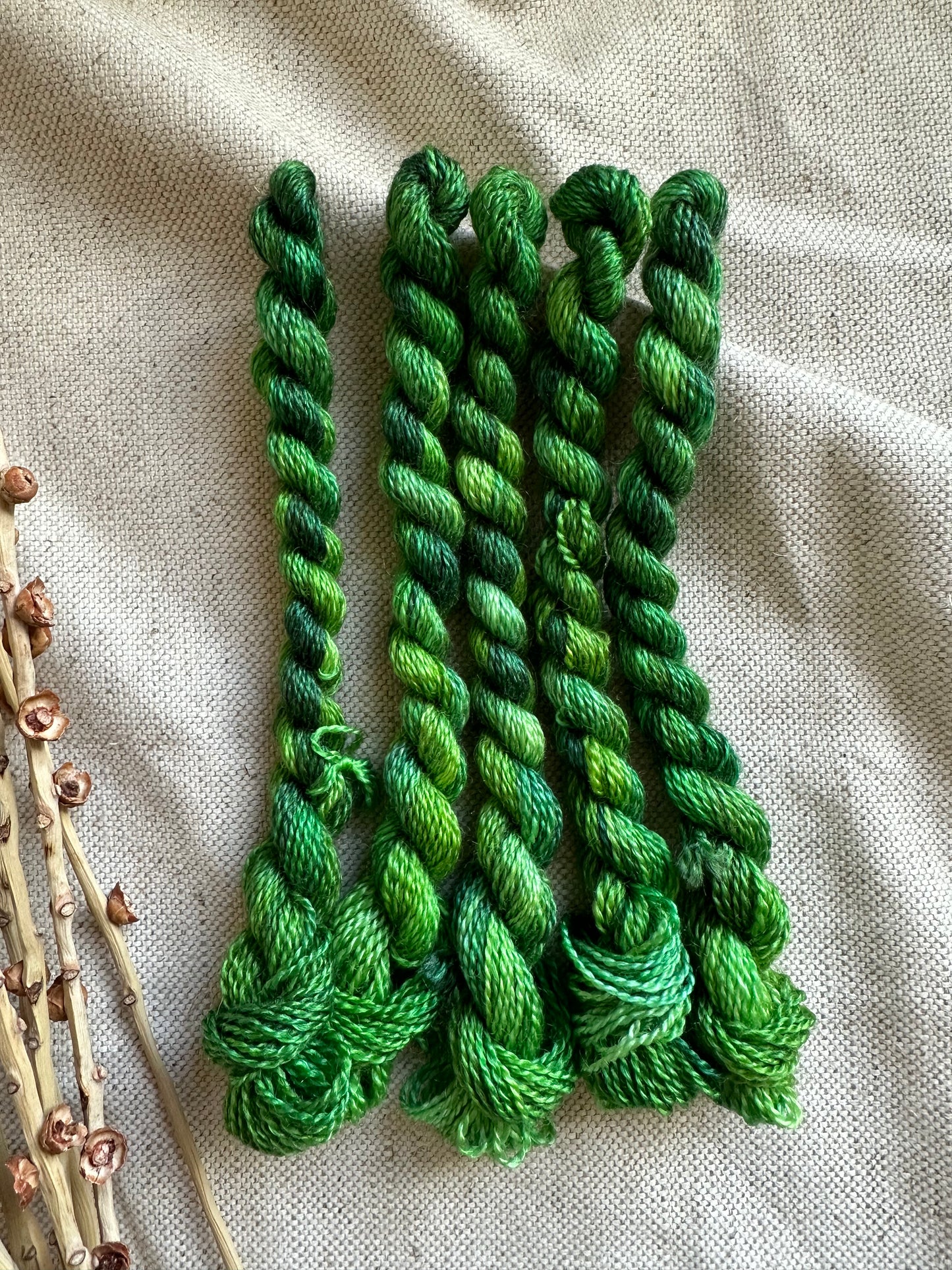Shades of Green Embroidery Thread