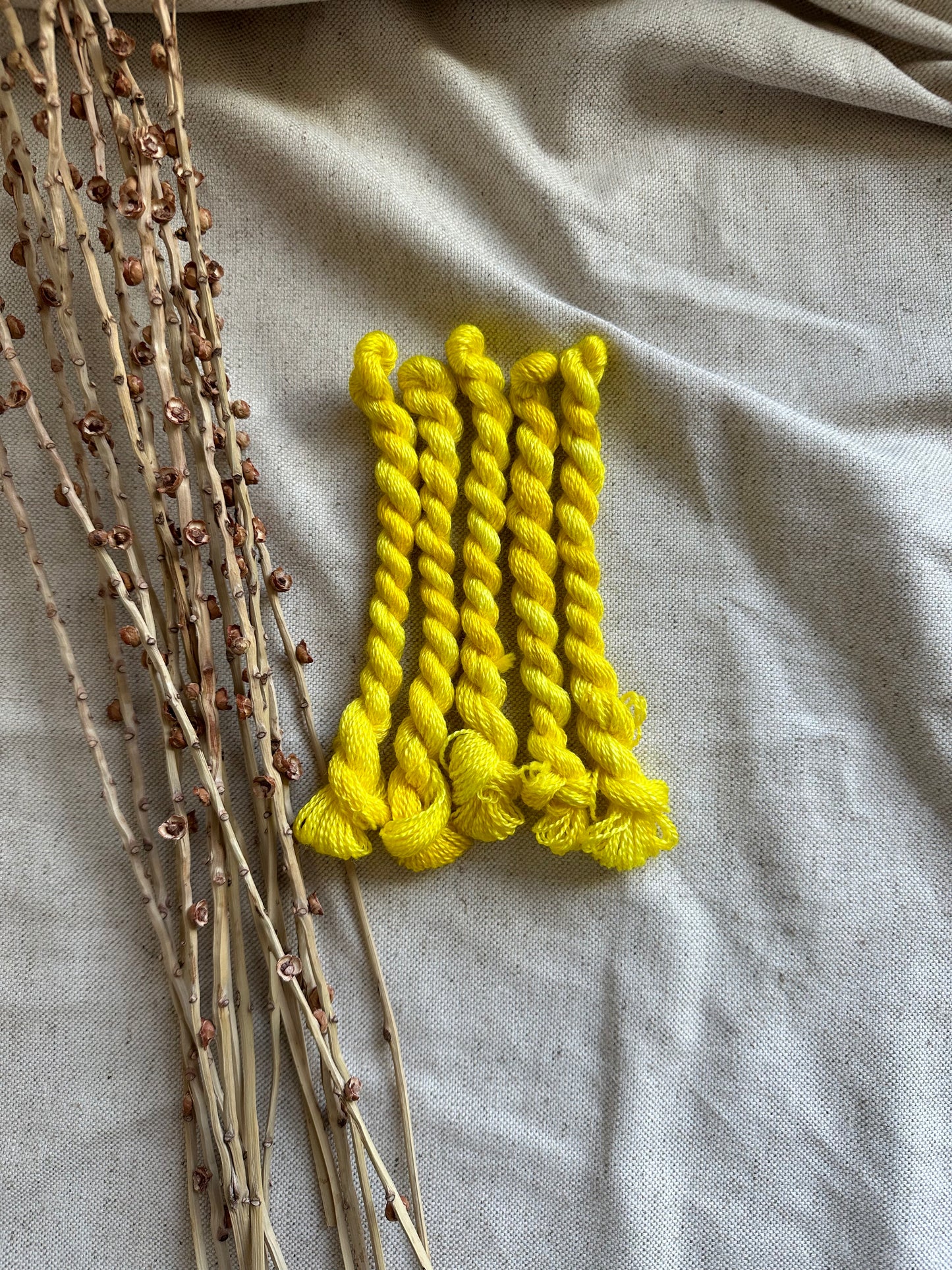 Shades of Yellow Embroidery Thread