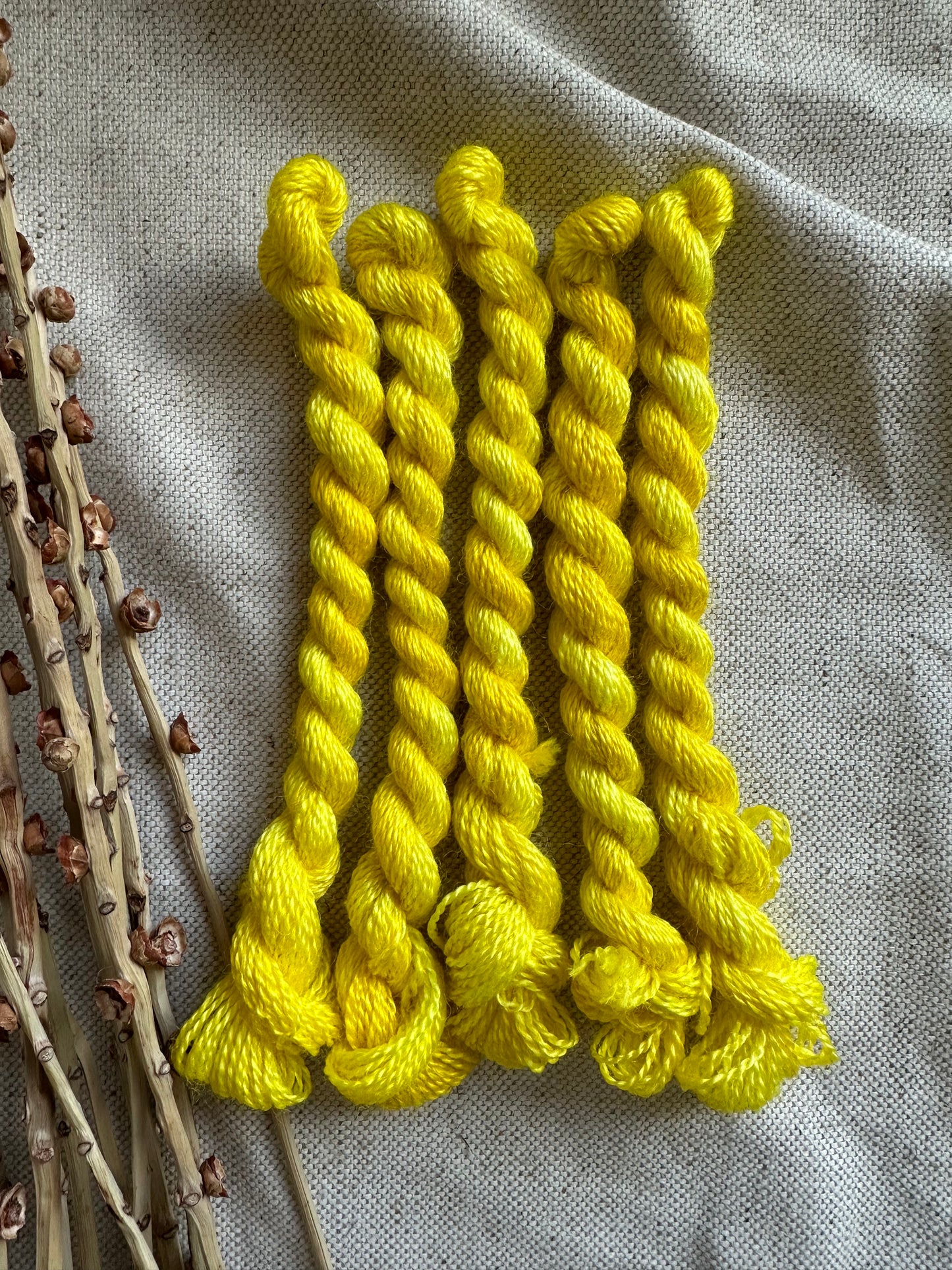 Shades of Yellow Embroidery Thread