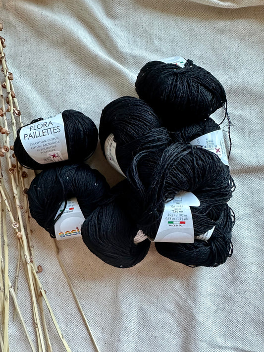 Sesia Flora Palettes Black Sequins