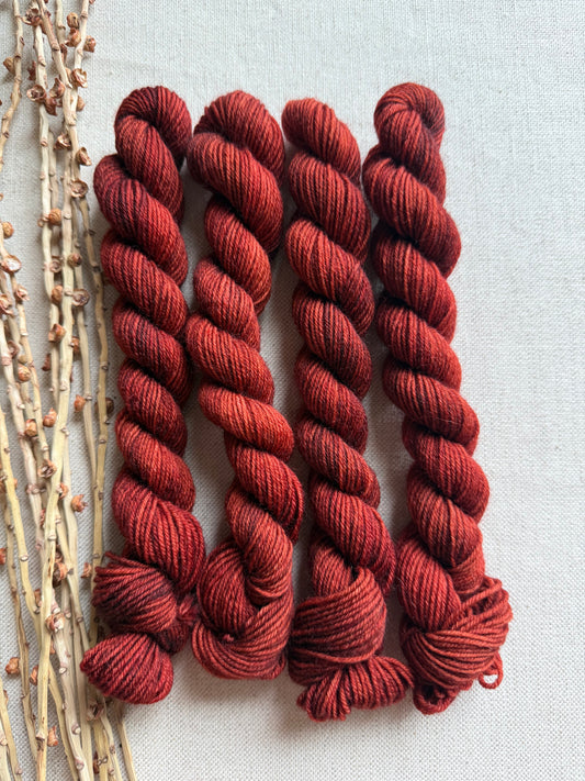 Chili Pepper - SW Wool Recycled Nylon Mini Skein