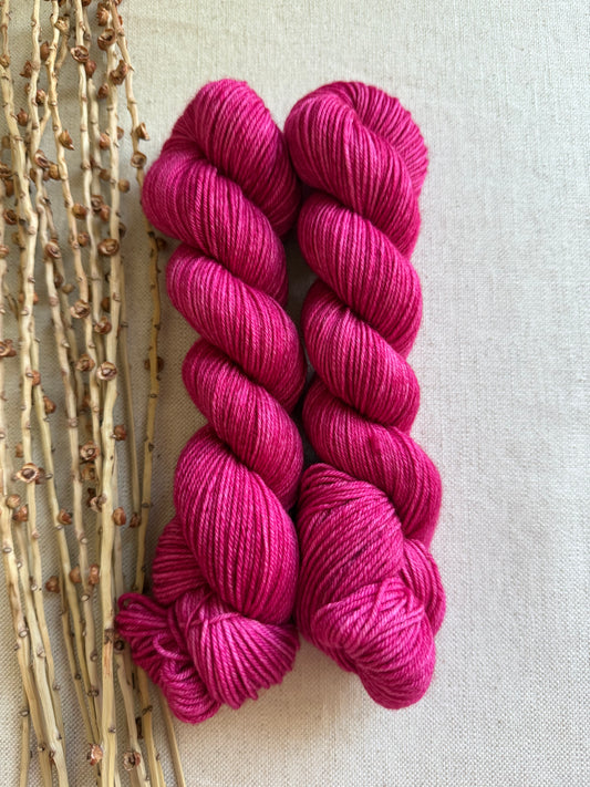 Raspberry SW Merino Nylon 50g Skein