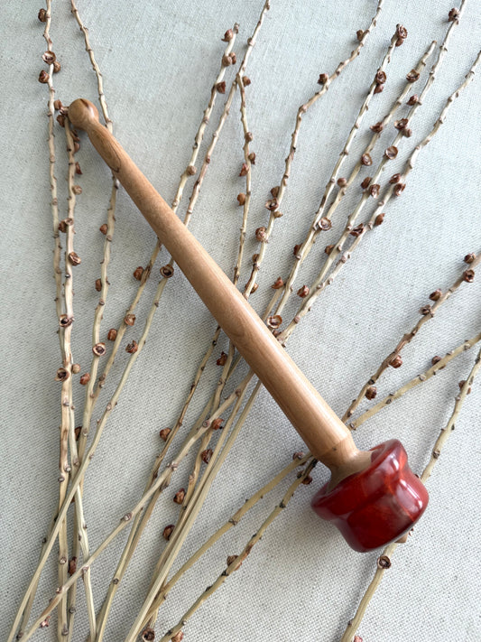 Cherry With Rust Resin Support Spindle