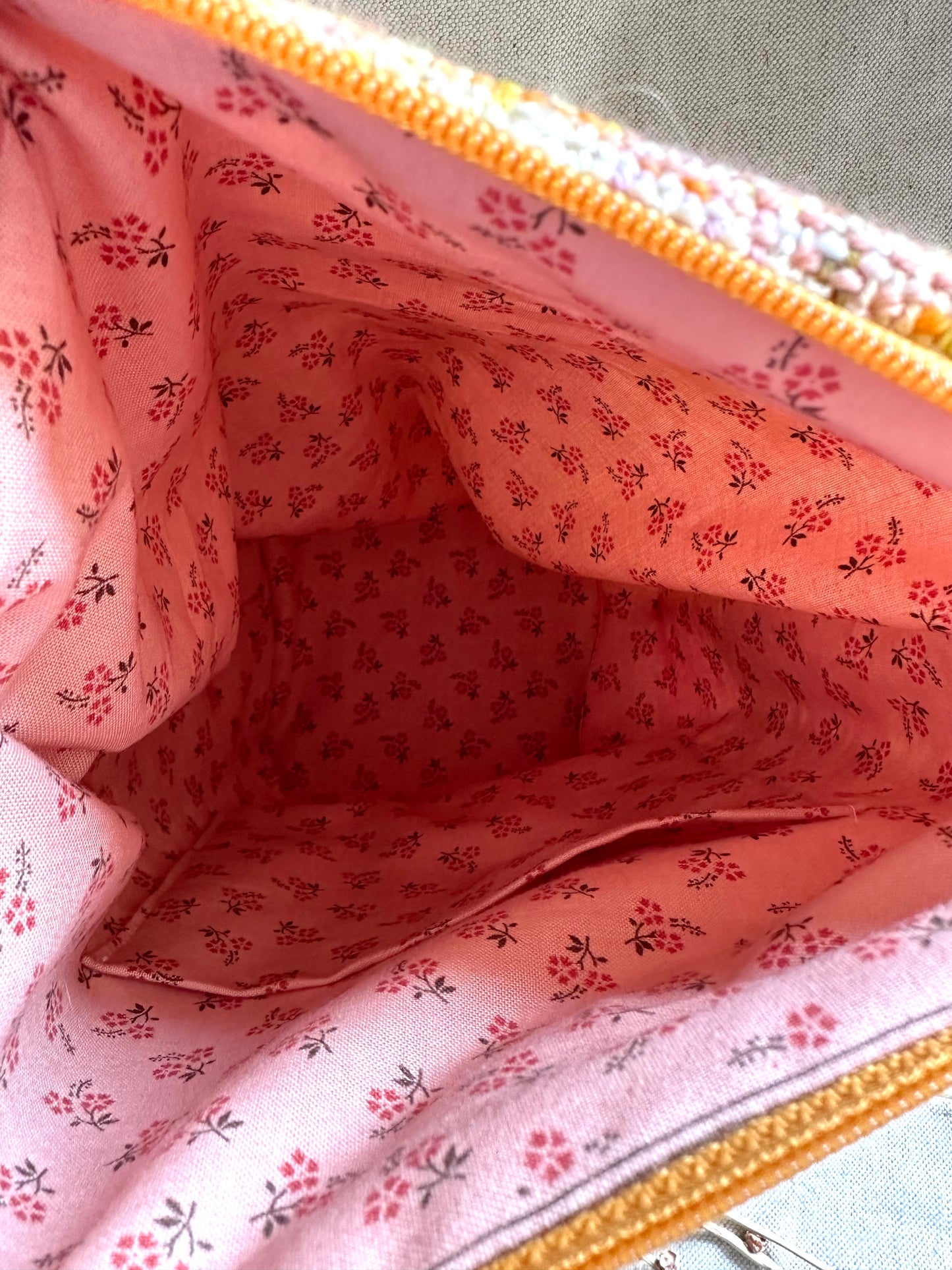 Pink Gold Handwoven Bag