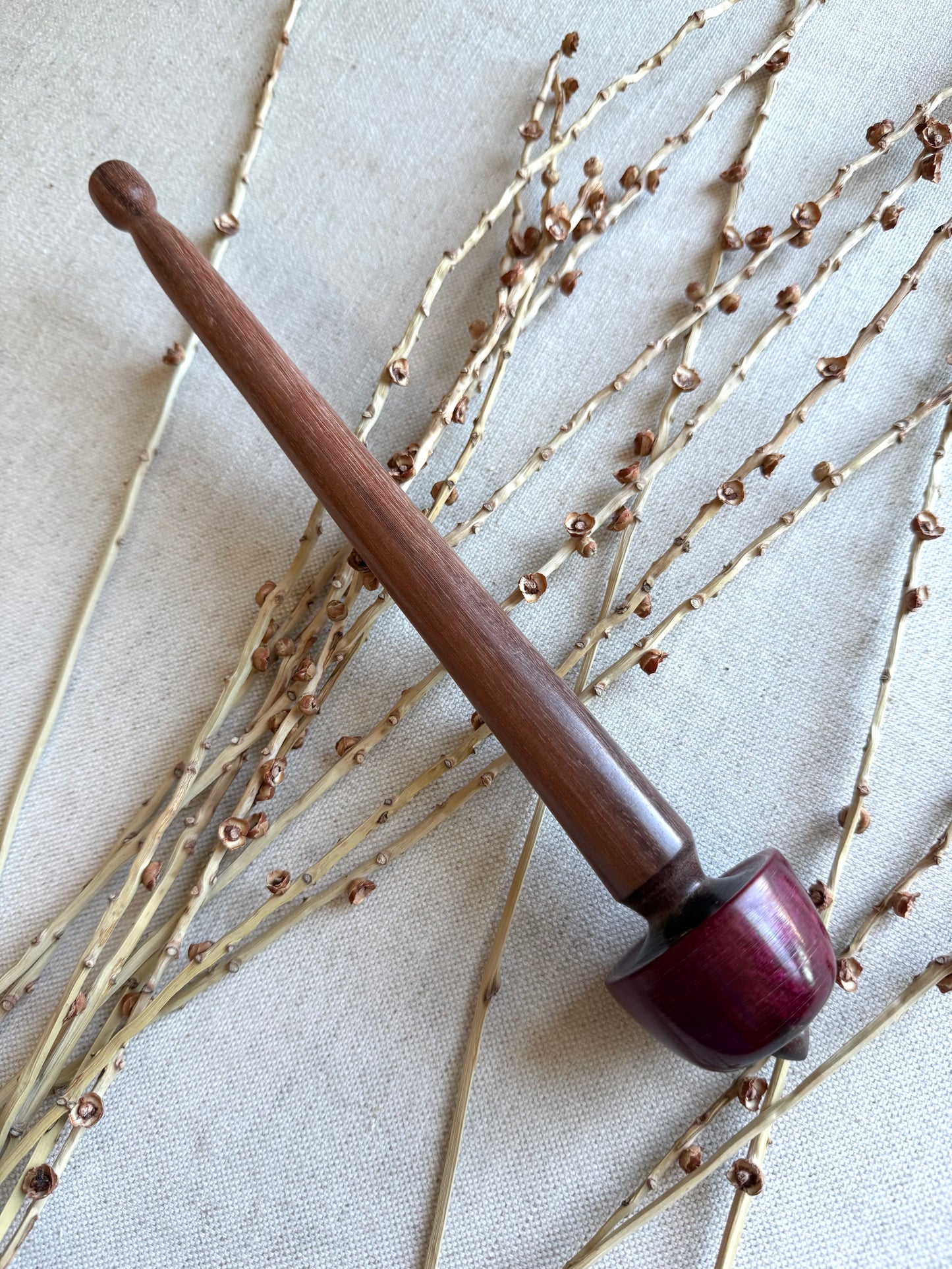 Hard Maple With Red Resin Support Spindle