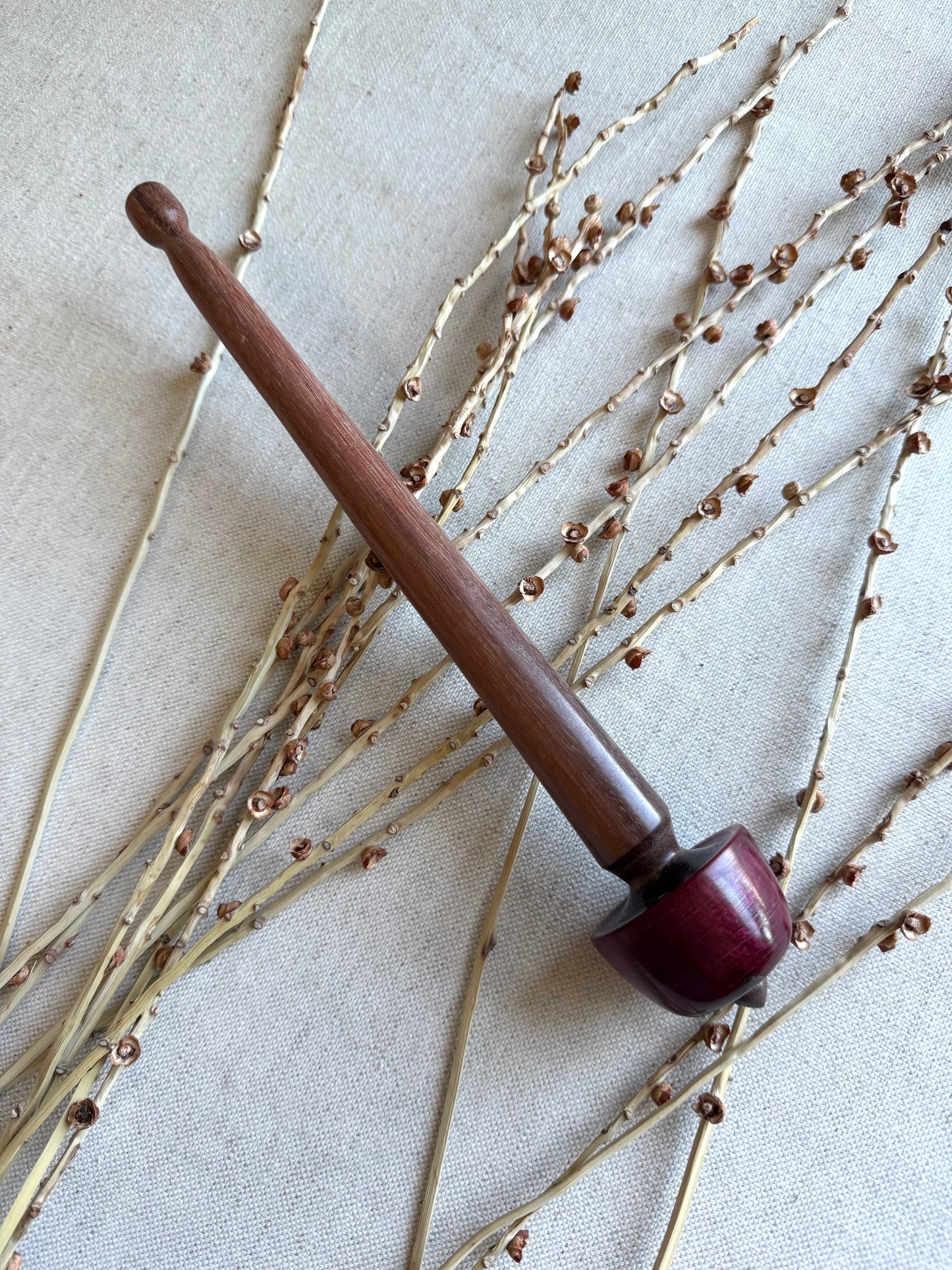 Hard Maple With Red Resin Support Spindle