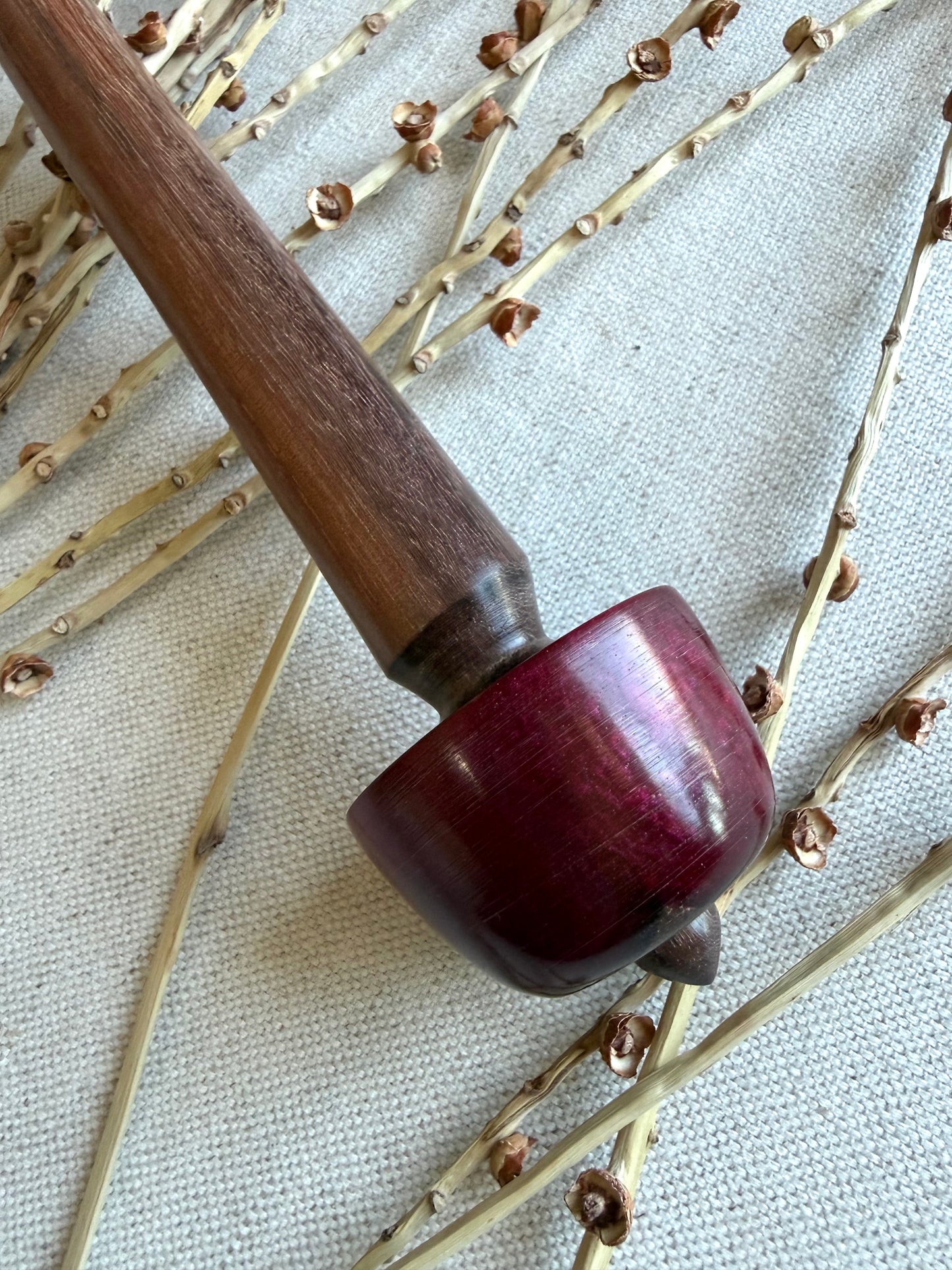 Hard Maple With Red Resin Support Spindle