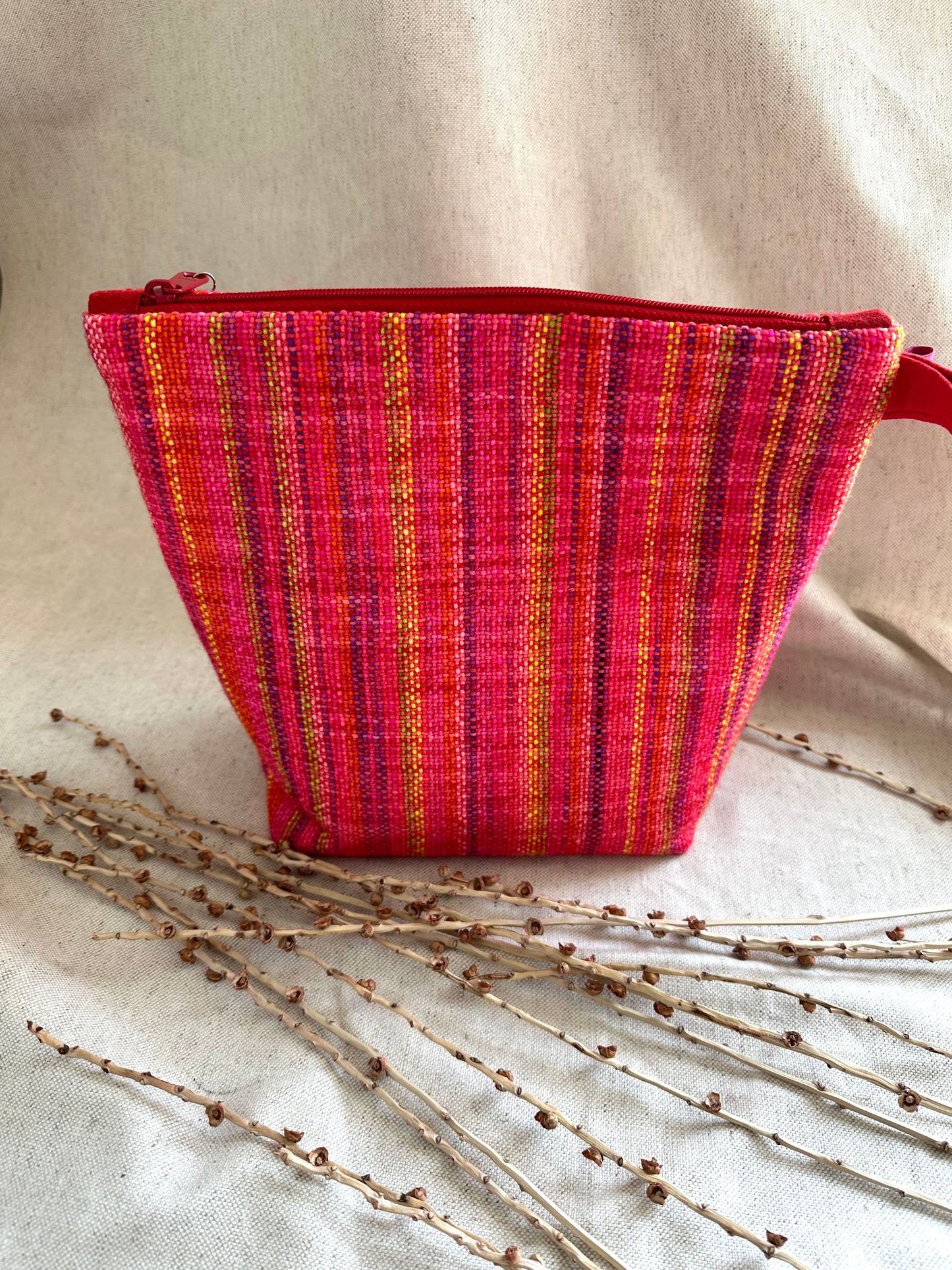 Red Yellow Handwoven Bag