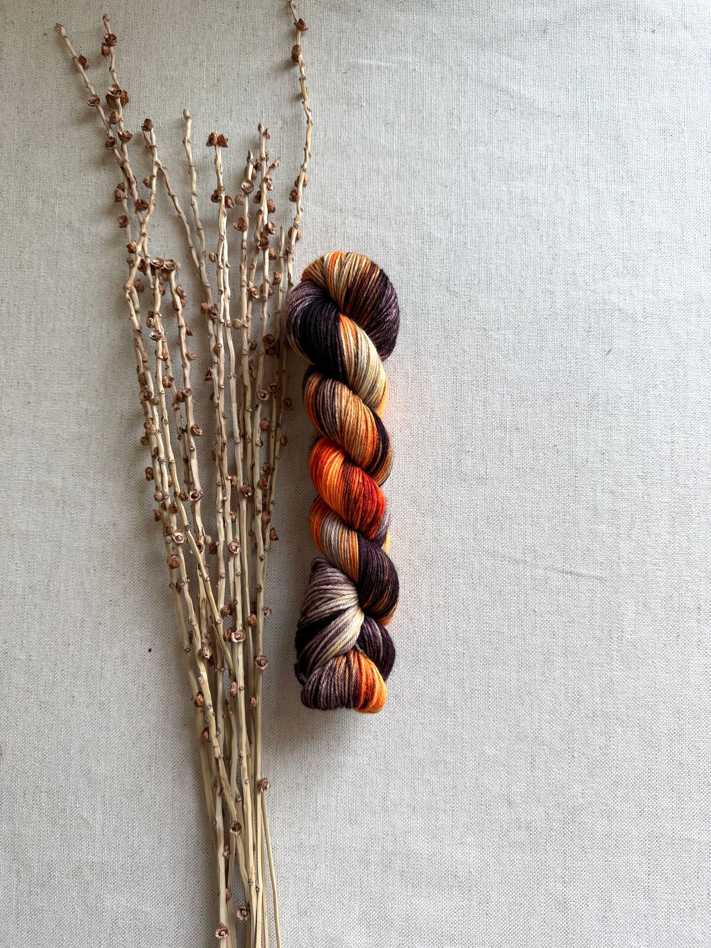 Black Cats Prowling & Pumpkins Glowing SW Merino Nylon 50g