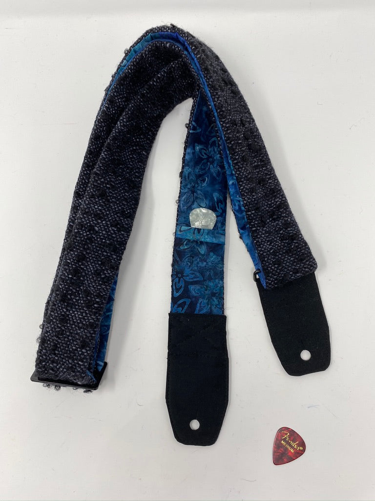 Black Blue Guitar Strap