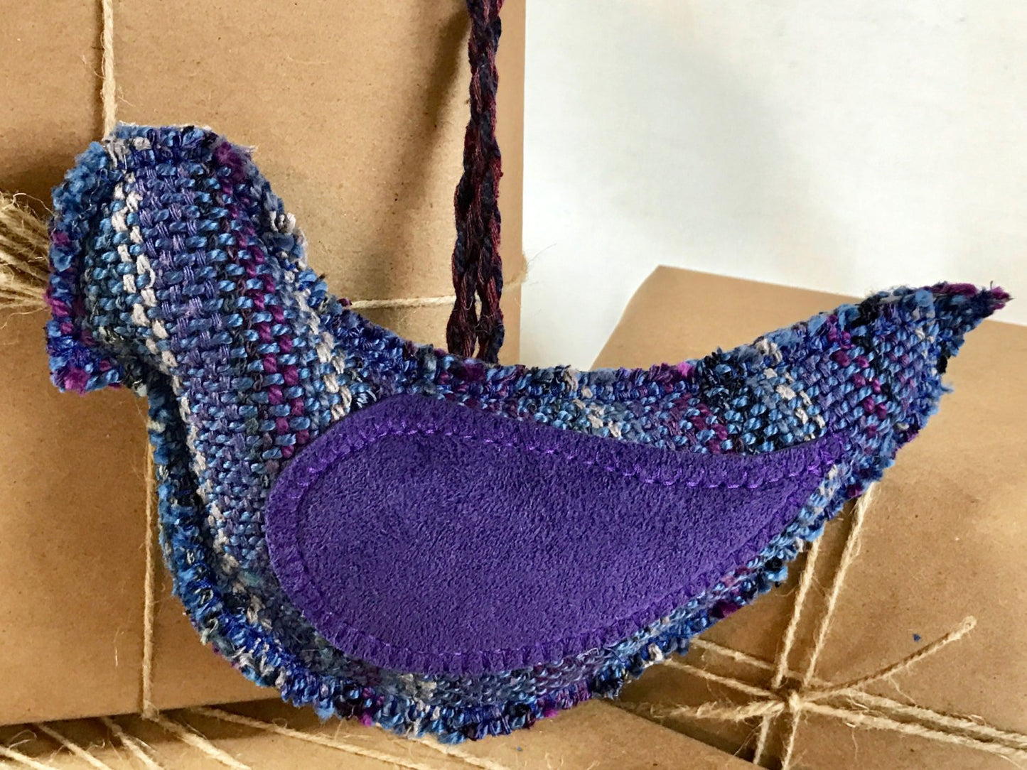 Purple Blue Dove Ornament
